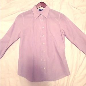 J. Crew purple pinstripe button down shirt